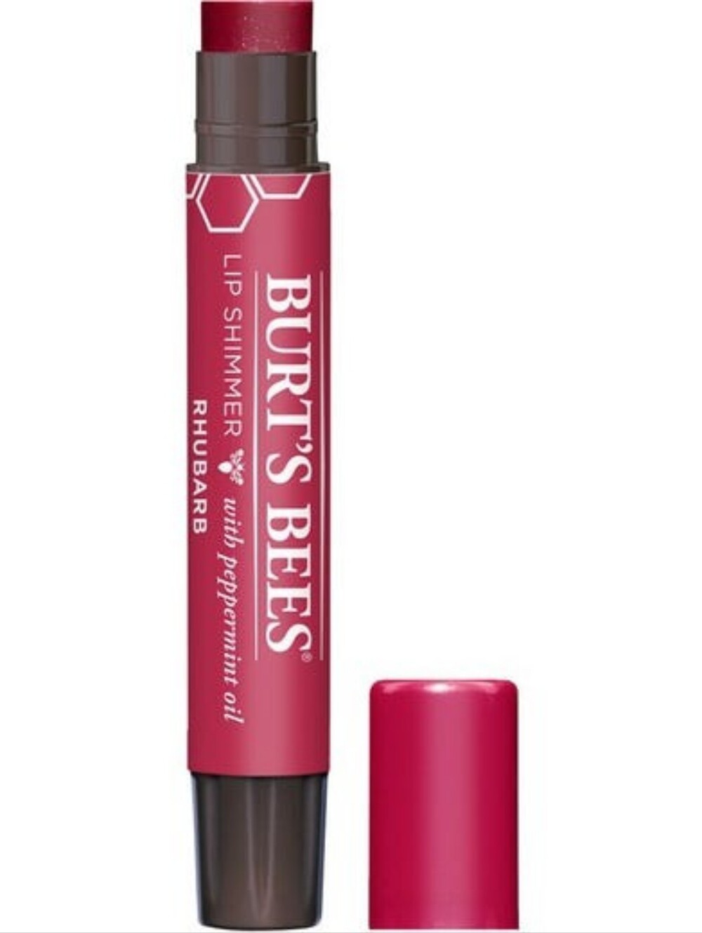 Burt's Bees Rhubarb Lip Shimmer 0.09 oz. New